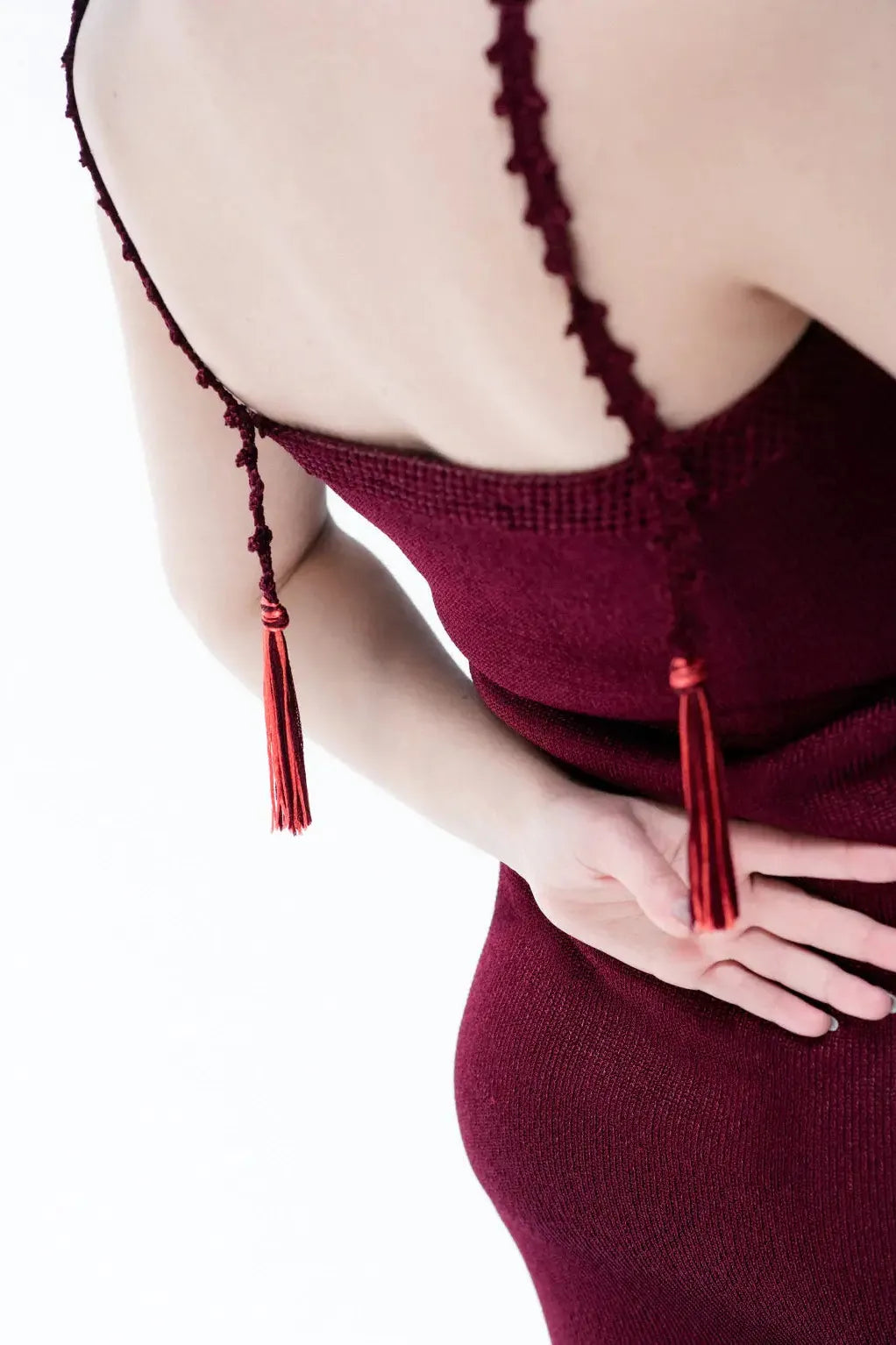 Tano - Burgundy Knit Dress