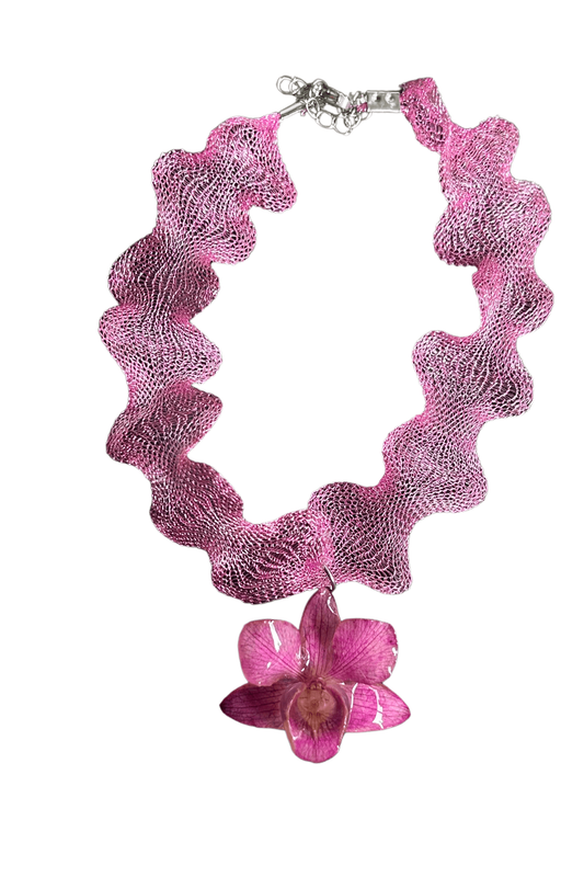 Lace - Pink Necklace