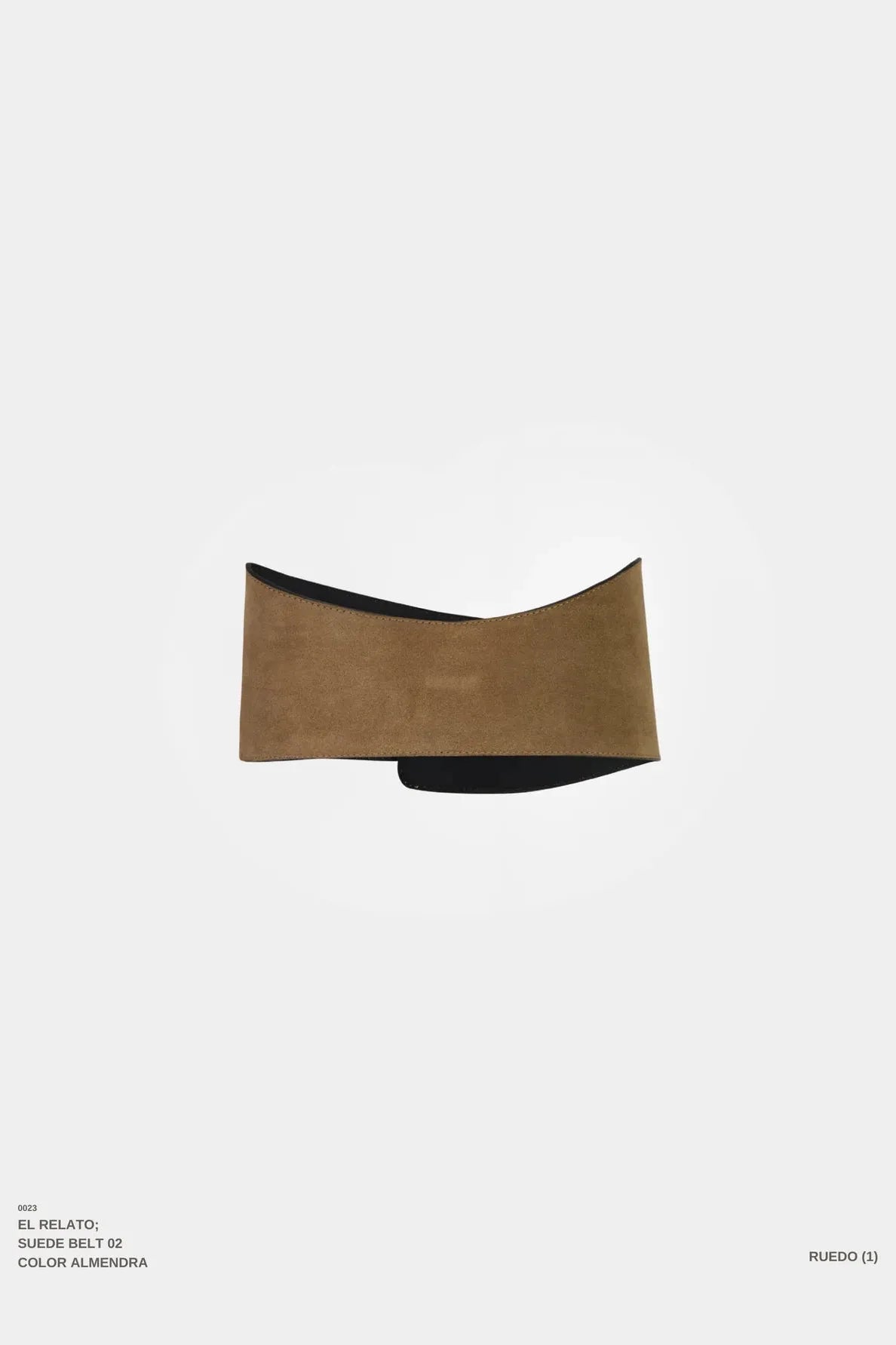El Relato Almendra - Camel Suede Belt