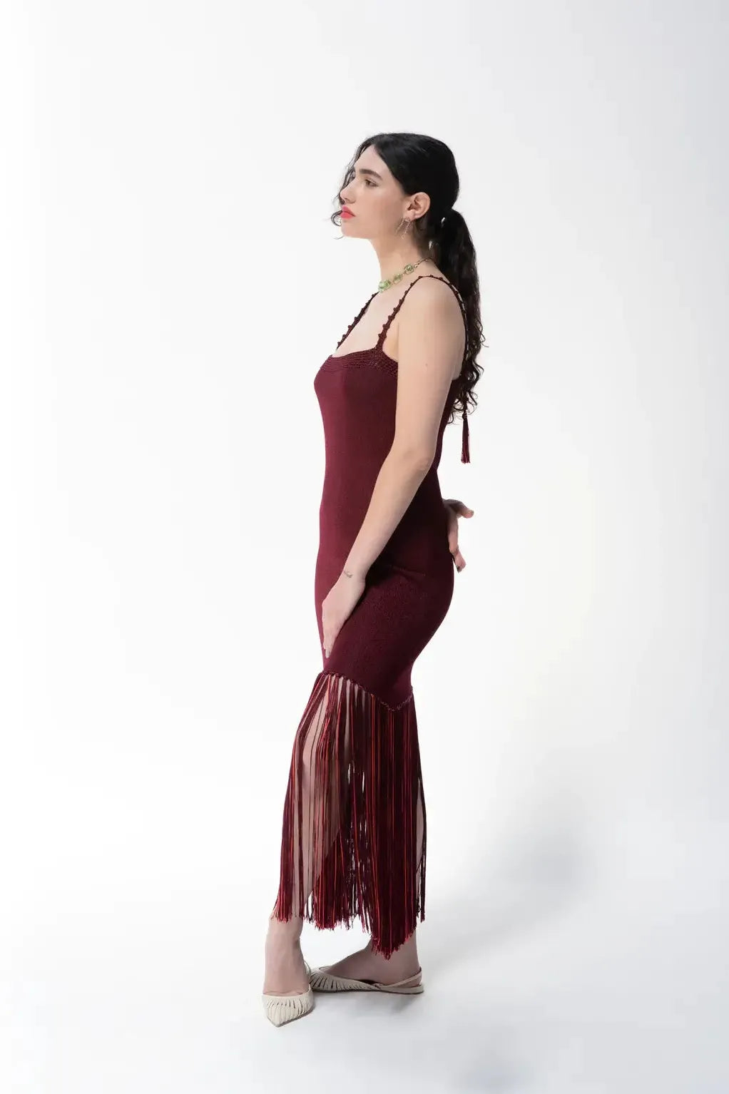 Tano - Burgundy Knit Dress