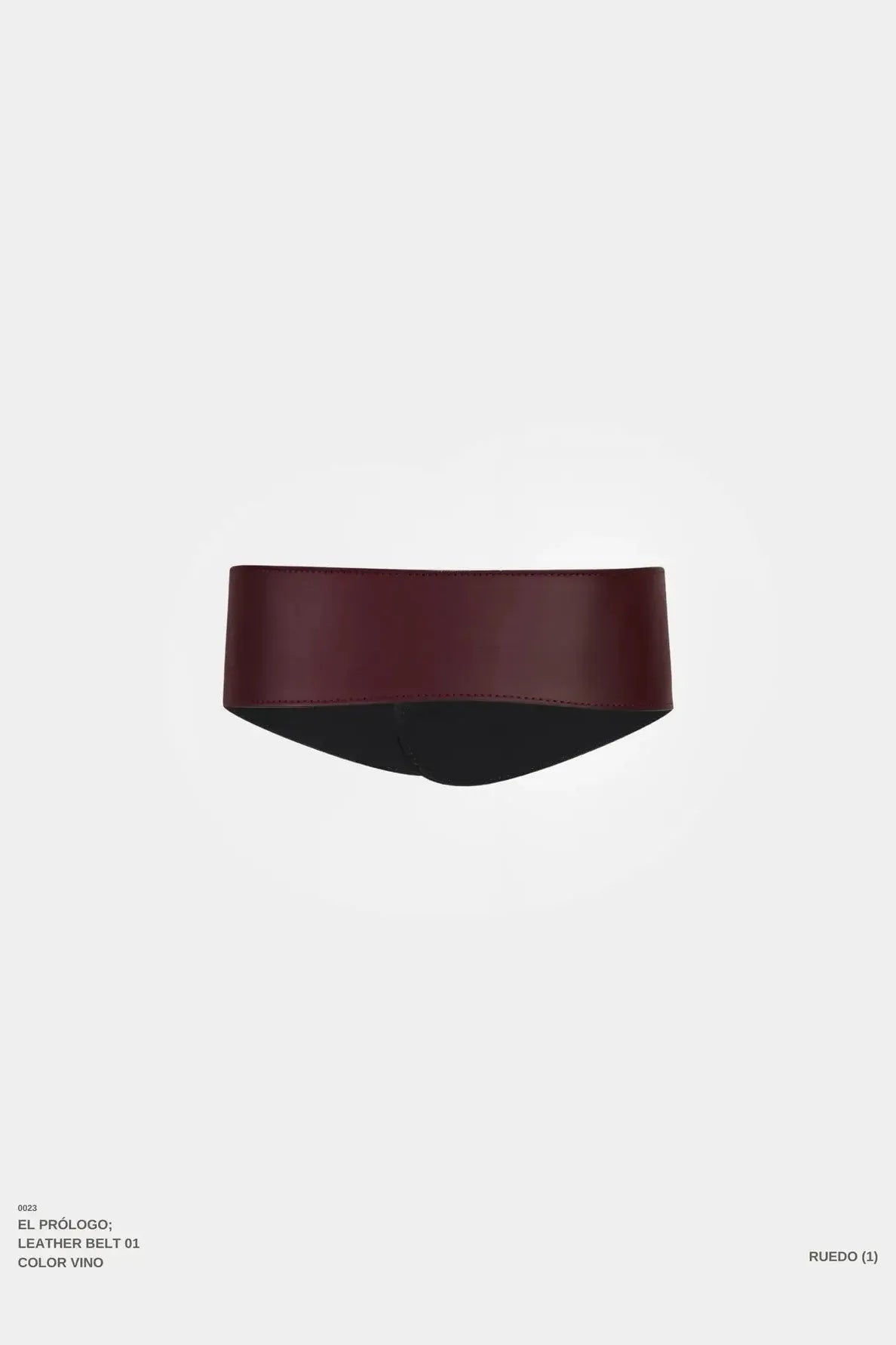 El Prologo - Burgundy Leather Belt