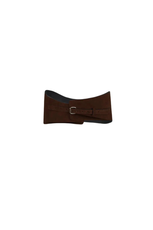 El Relato Cocoa - Dark Brown Suede Belt