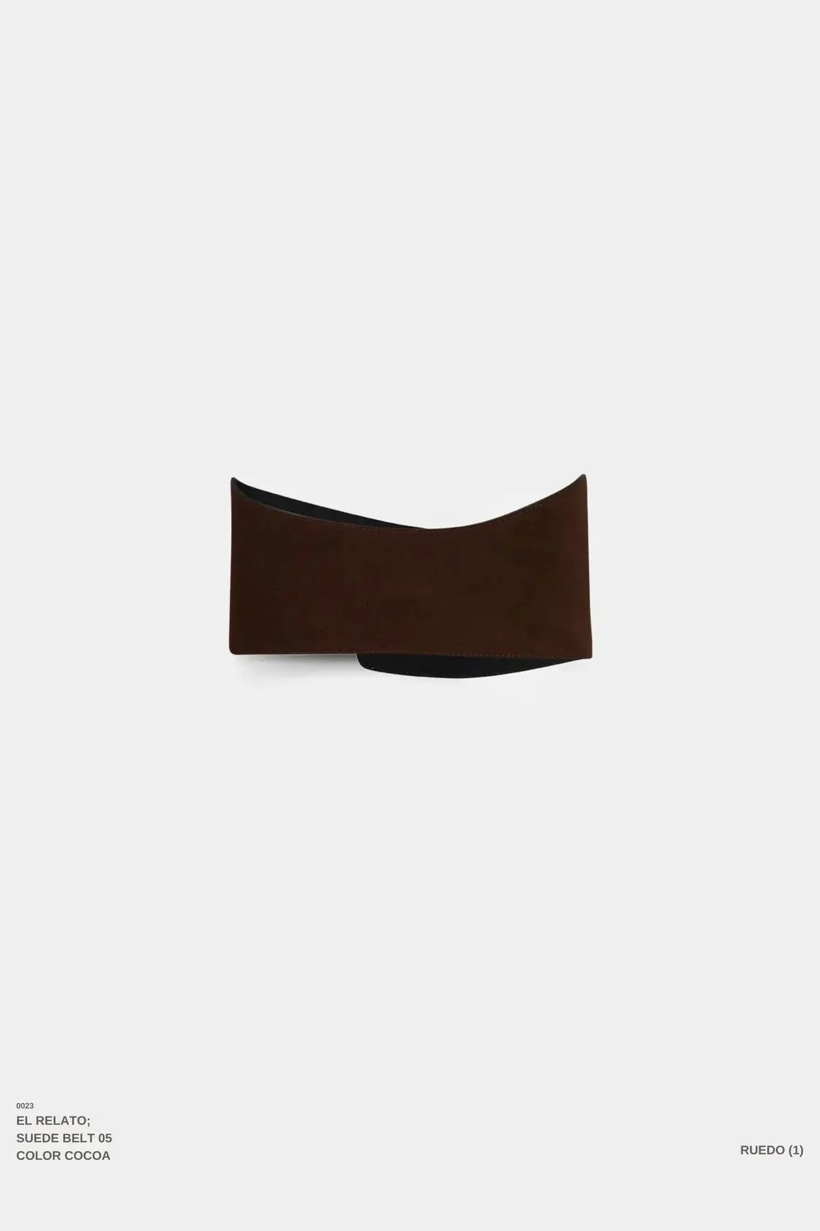 El Relato Cocoa - Dark Brown Suede Belt