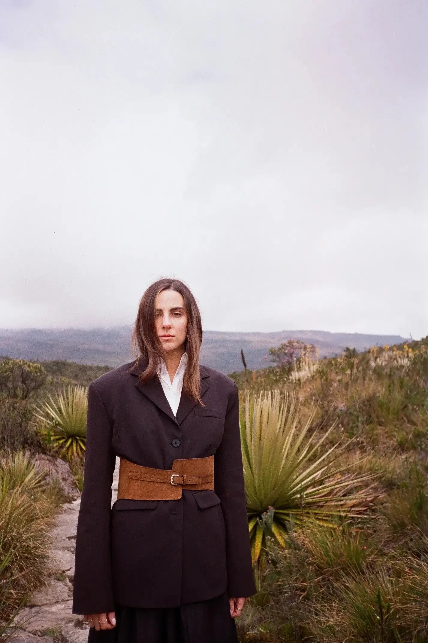 El Relato Canela - Brown Suede Belt