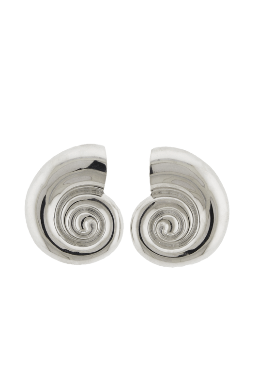 Caracol - Silver Maxi Earrings