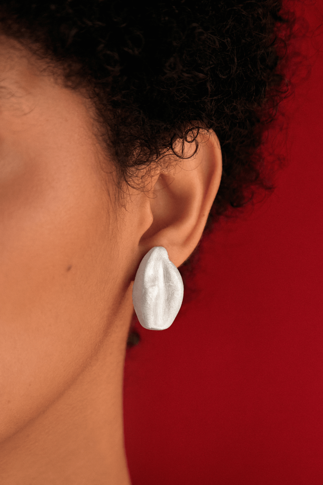 Cacao - Silver Maxi Earrings
