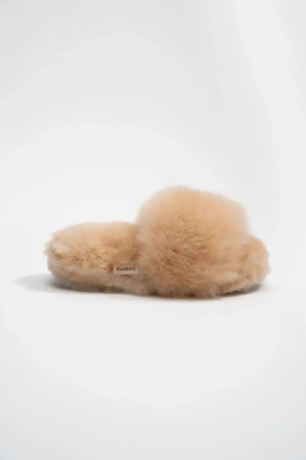 Pompones - Beige Alpaca Fur Slippers