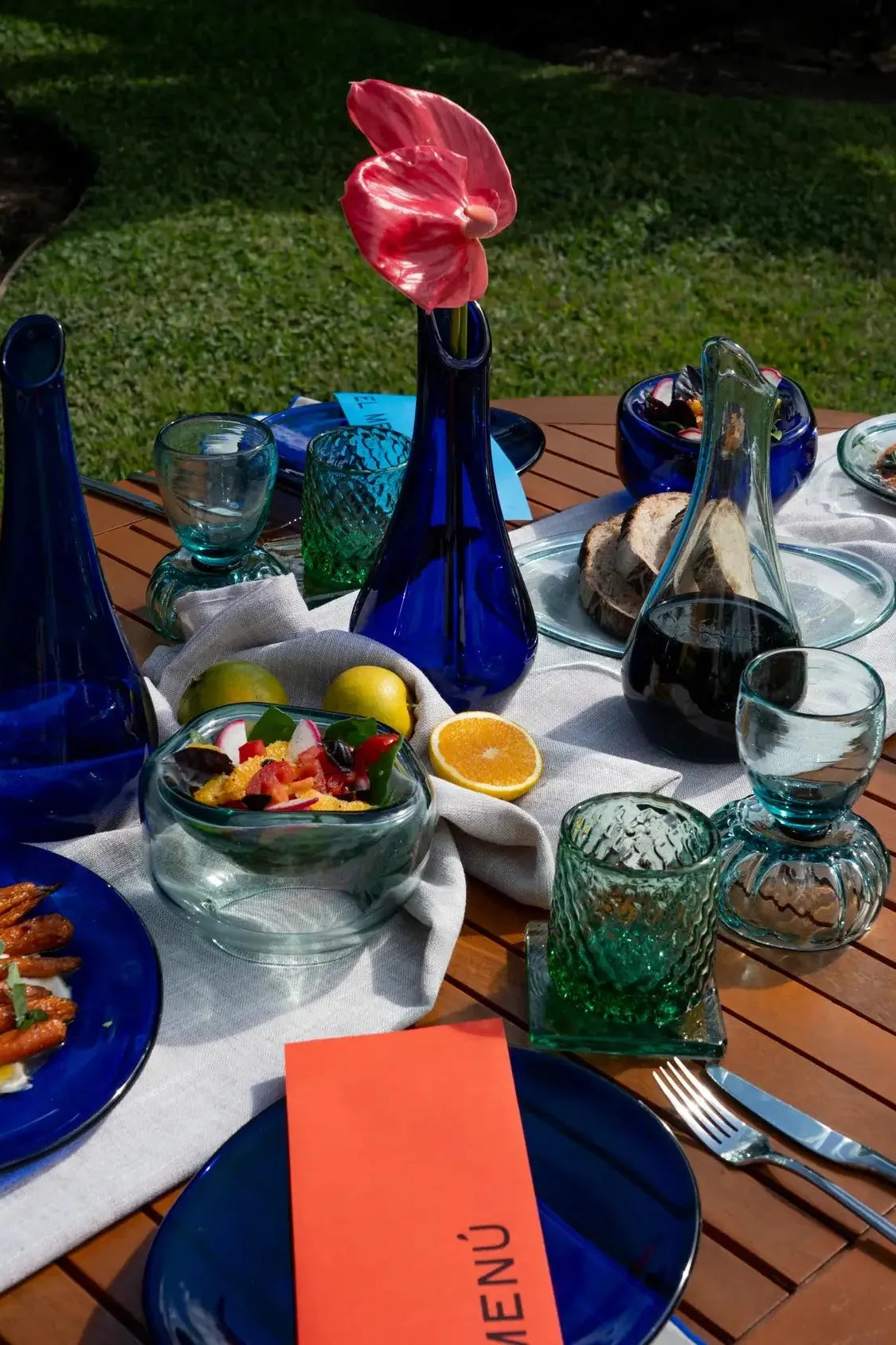 Water Jug - Cobalt Glass