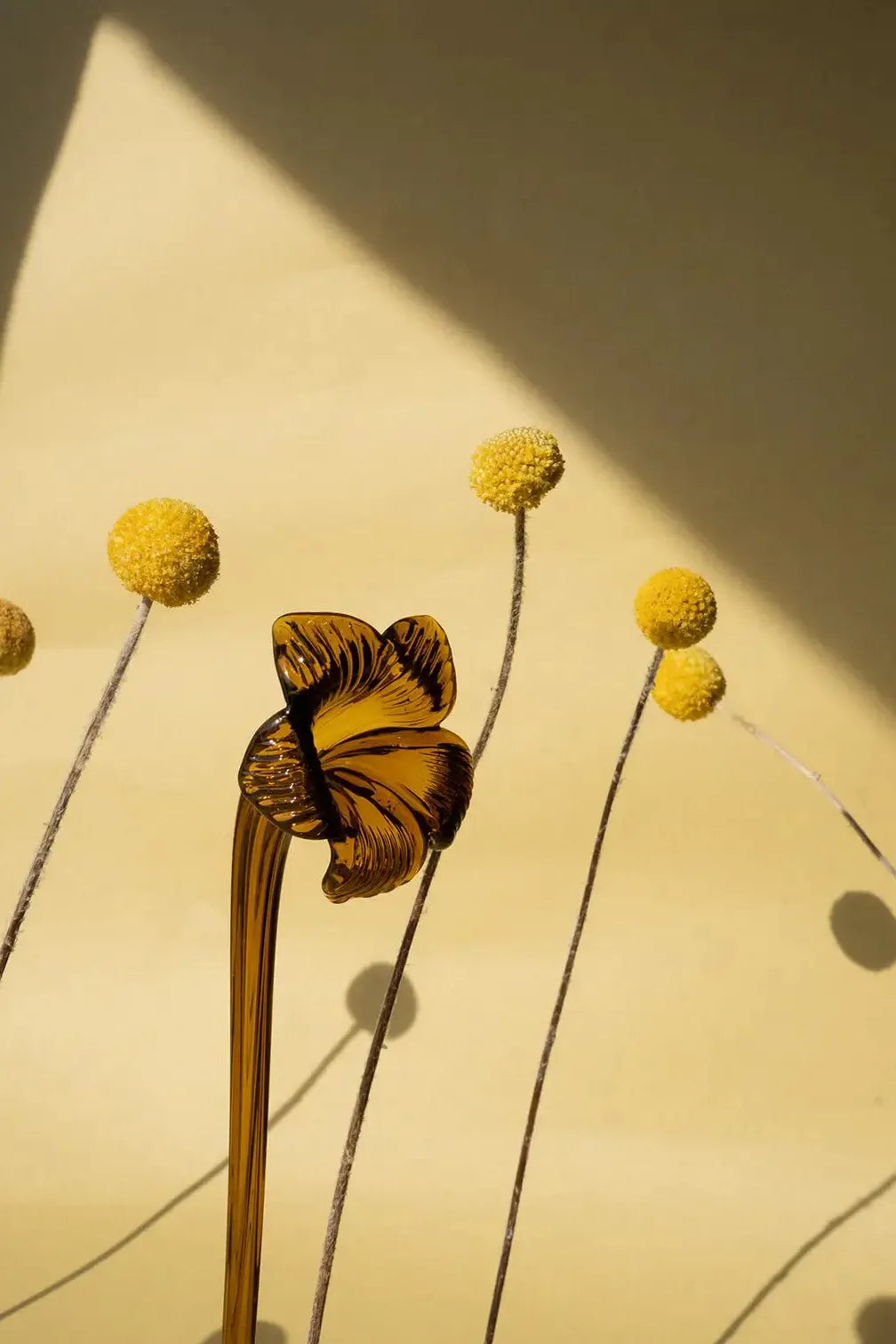 Candle Snuffer - Amber Glass