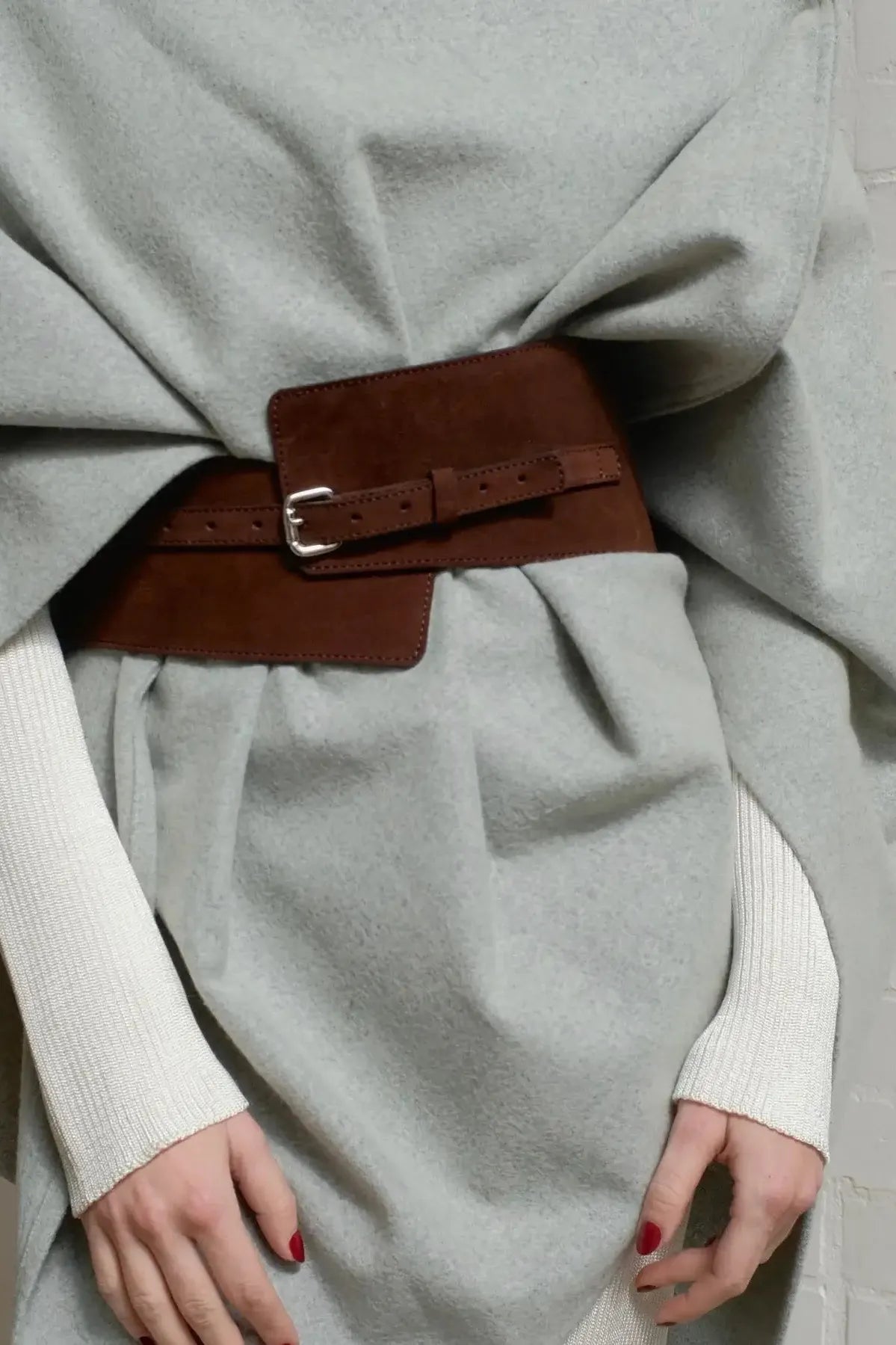 El Relato Cocoa - Dark Brown Suede Belt