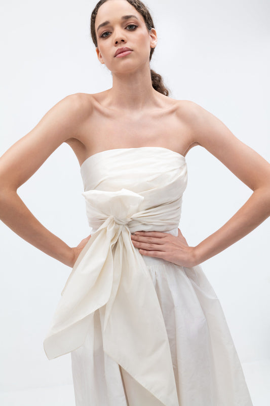 Eliza - Ivory Crop Top