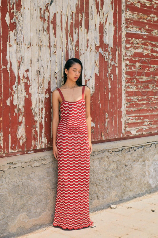 Marea - Red Knitted Dress