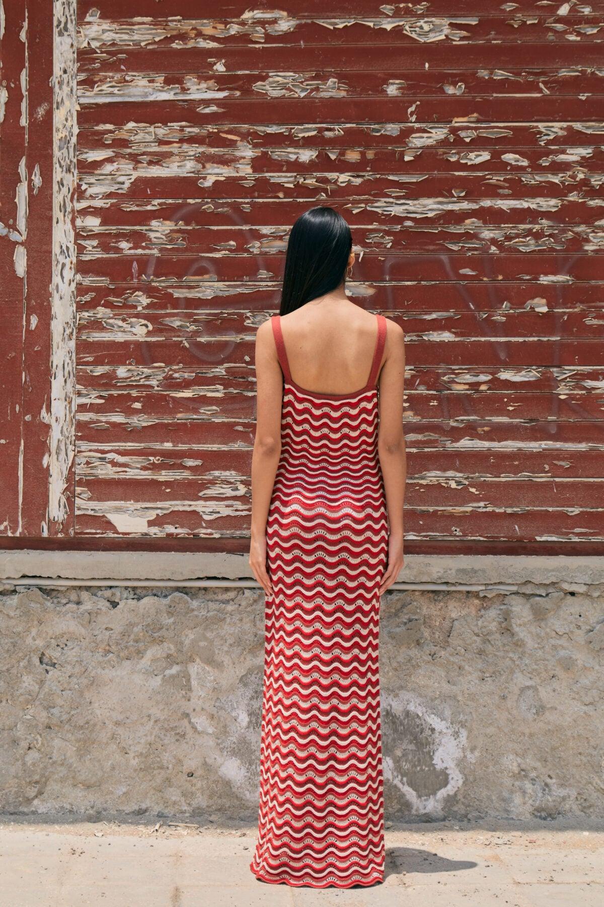 Marea - Red Knitted Dress