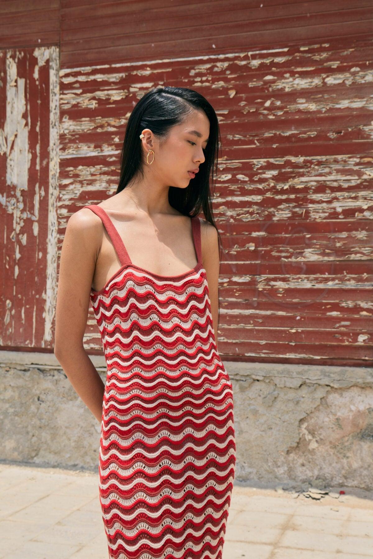 Marea - Red Knitted Dress