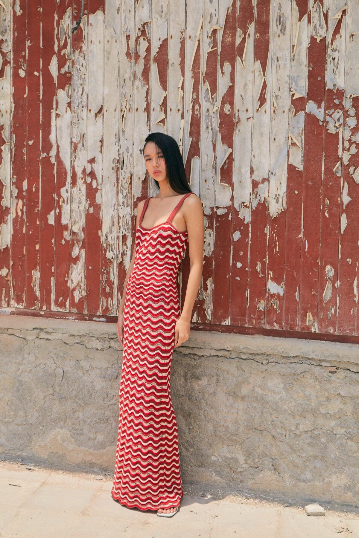 Marea - Red Knitted Dress