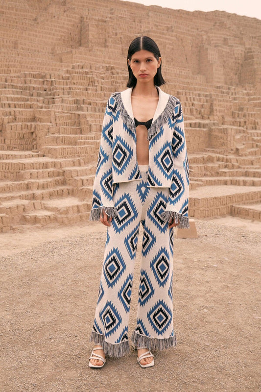 Qero - Knitted Blue Pants