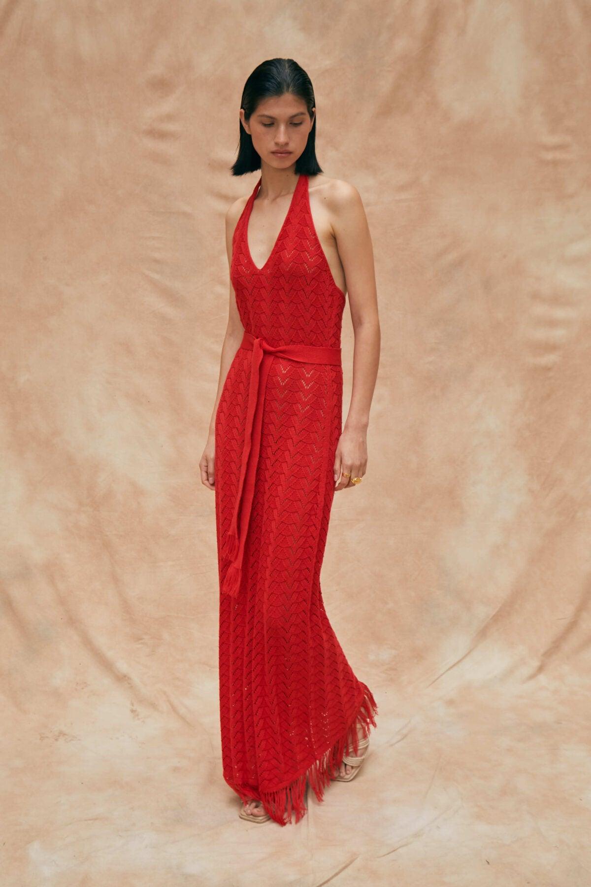 Ica - Red Knit Dress
