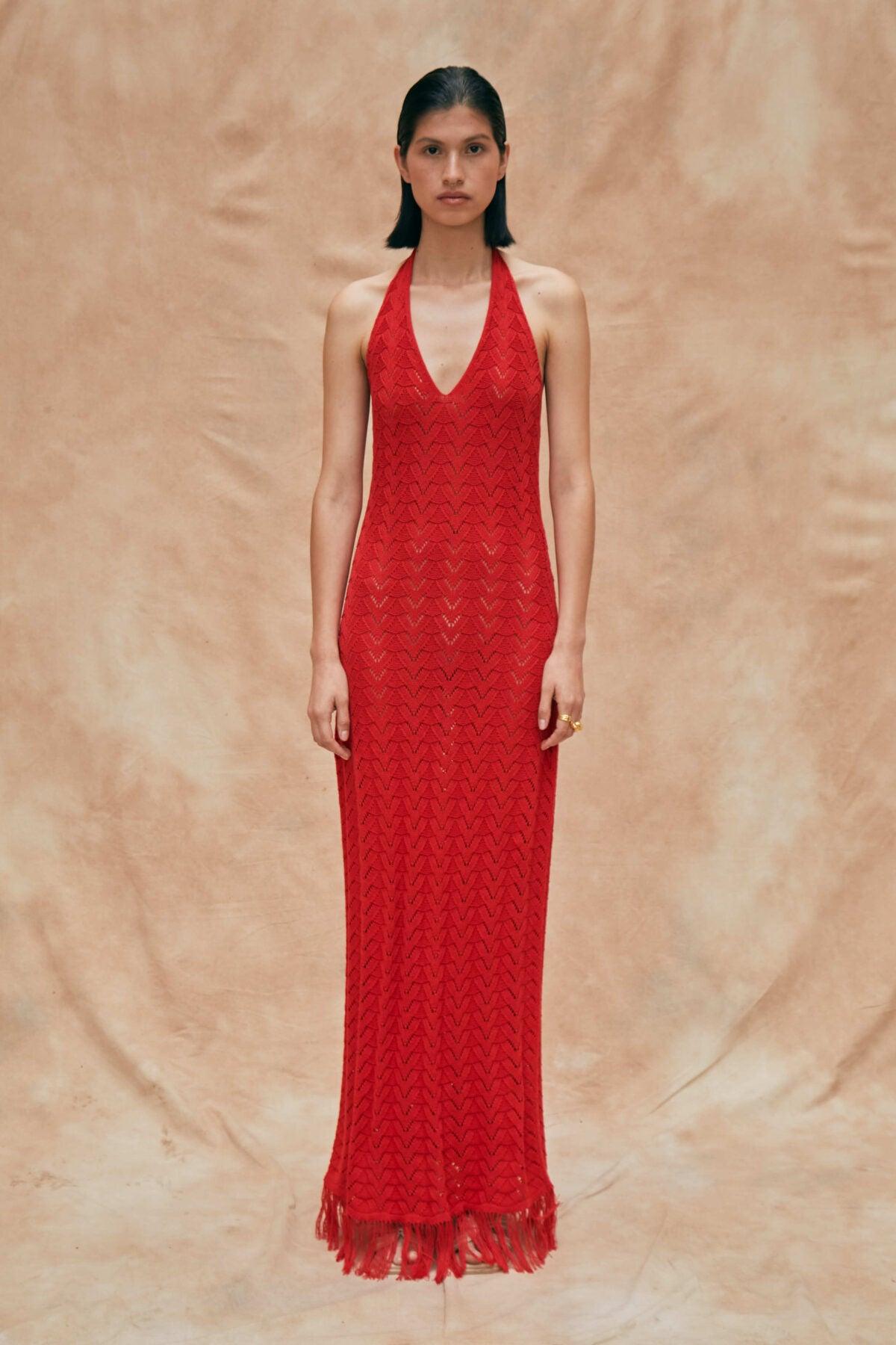 Ica - Red Knit Dress