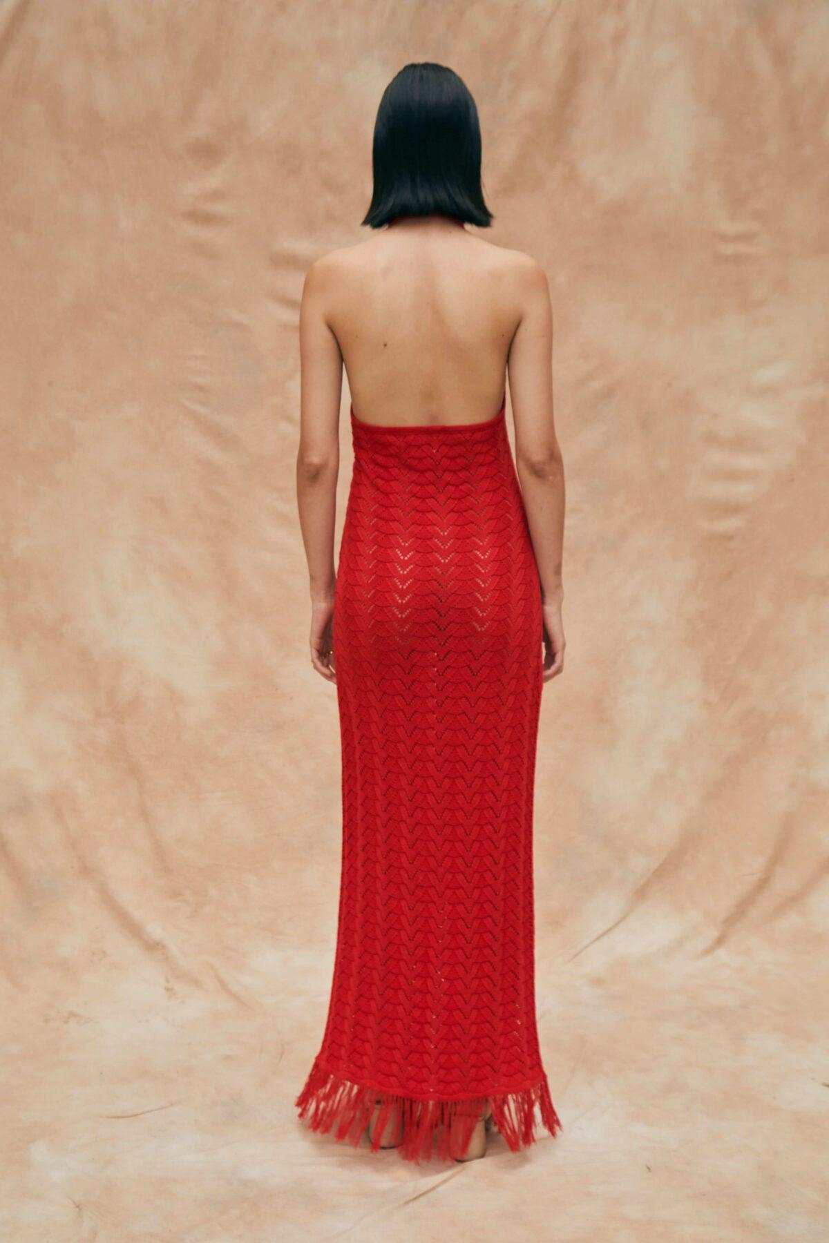 Ica - Red Knit Dress