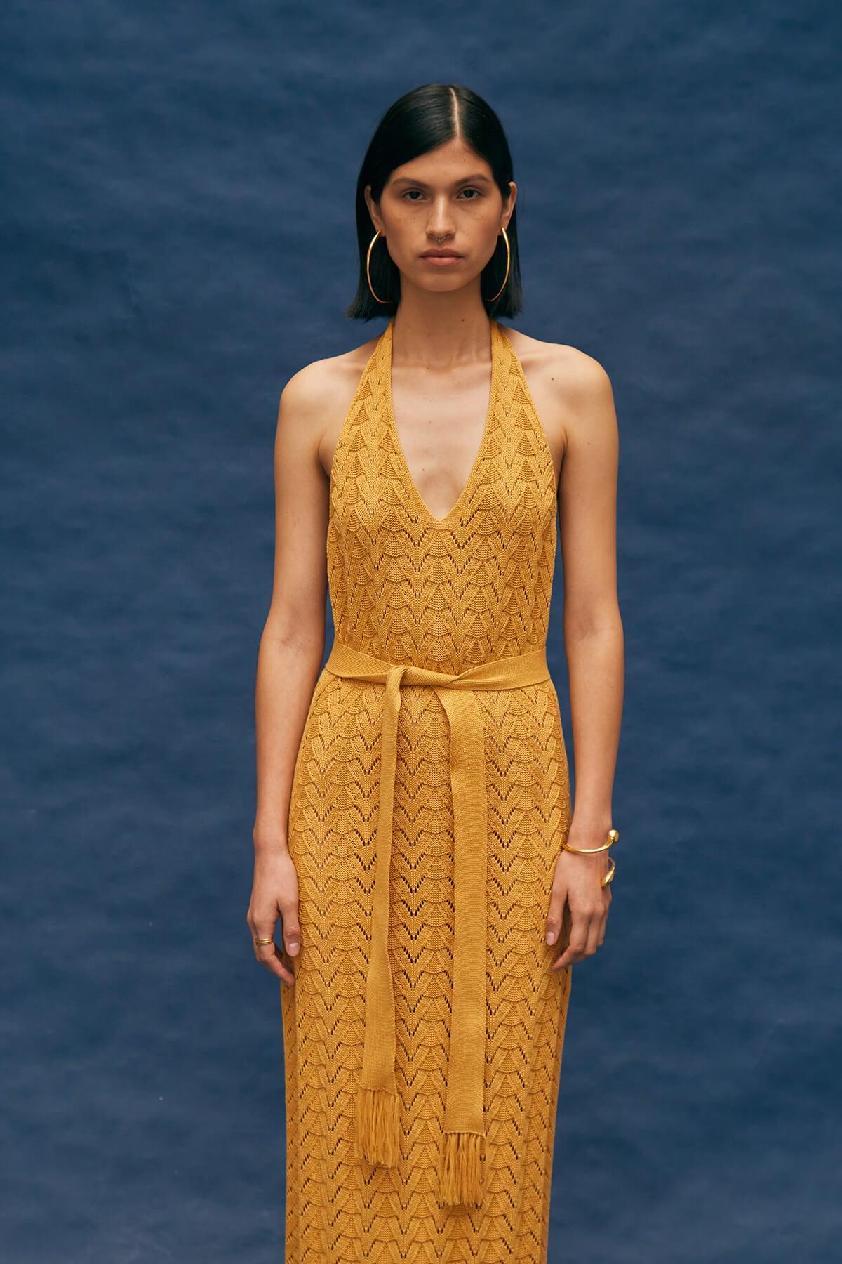 Ica - Yellow Knit Dress