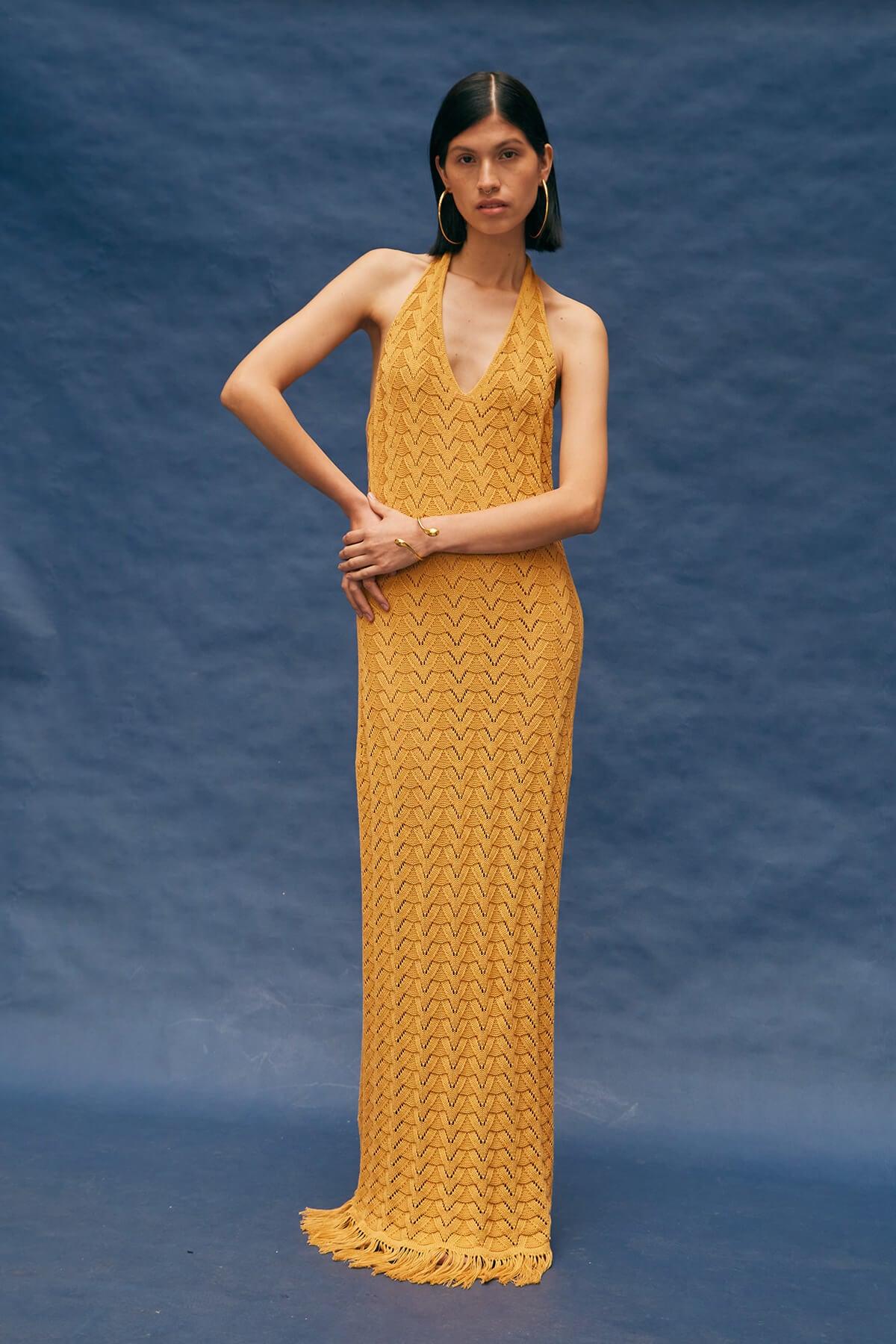 Ica - Yellow Knit Dress