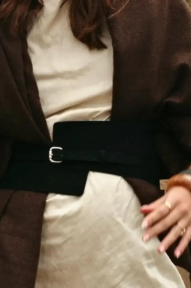 El Relato - Black Suede Belt