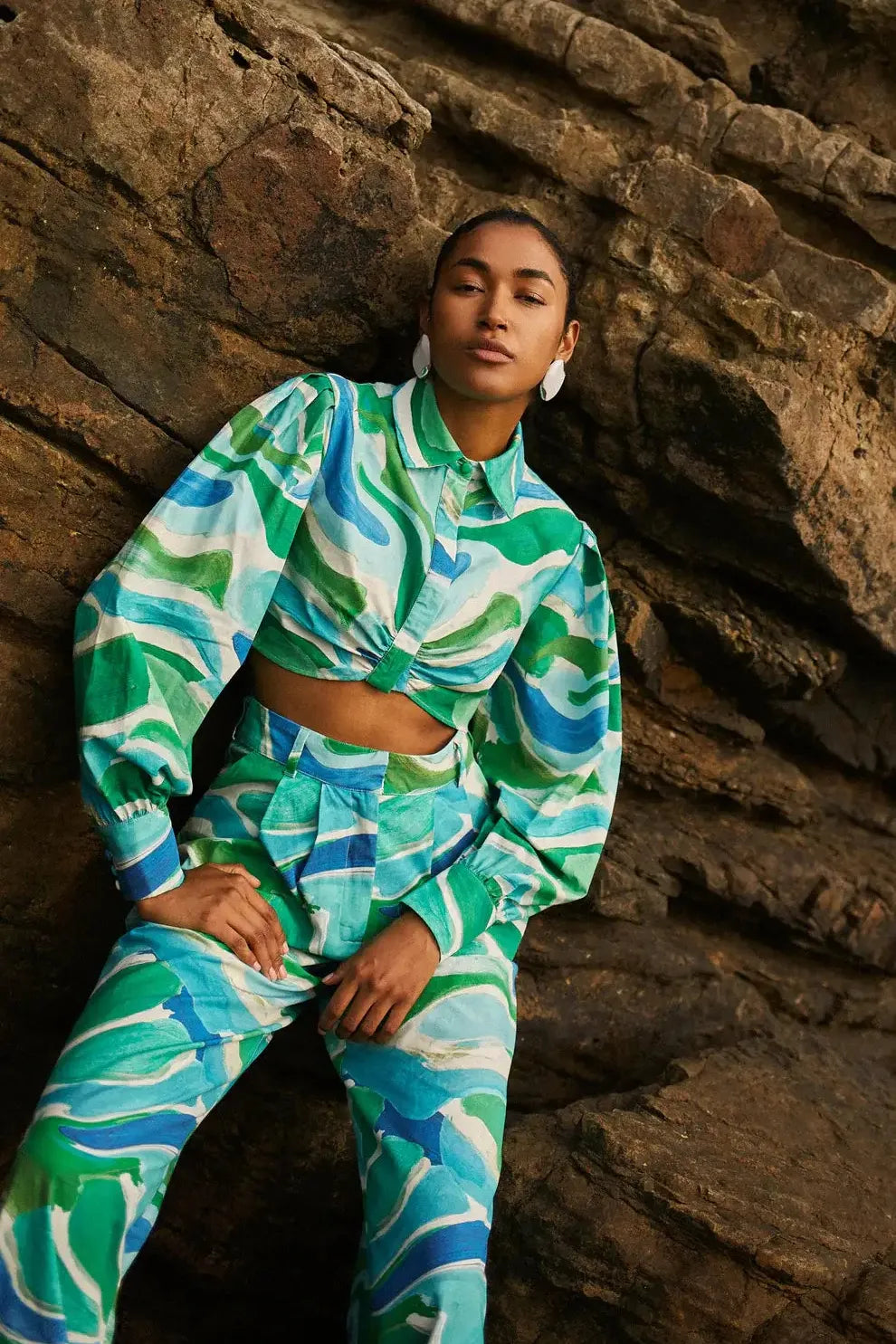 Naturaleza - Blue Print Pants