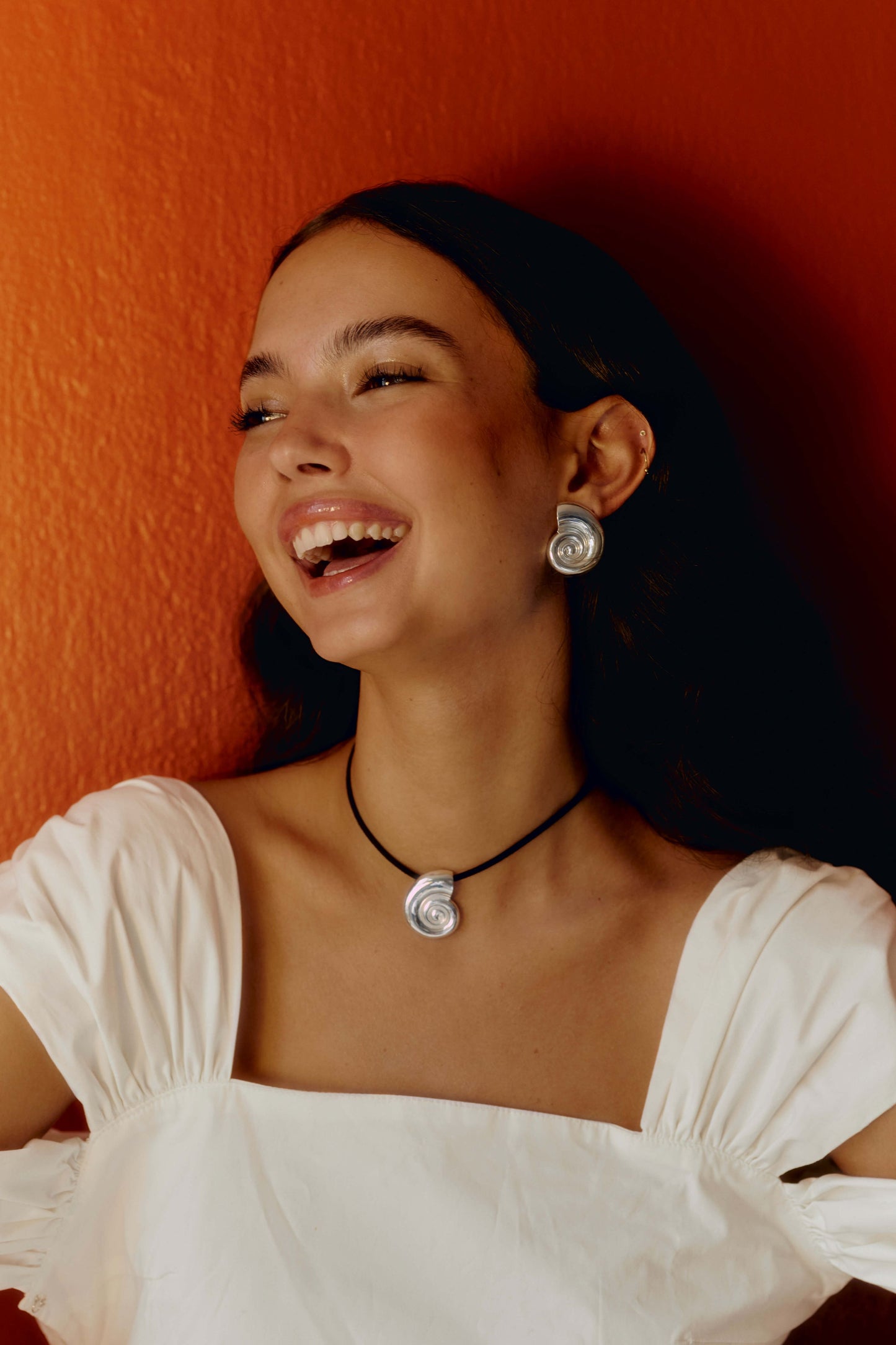 Caracol - Silver Maxi Earrings