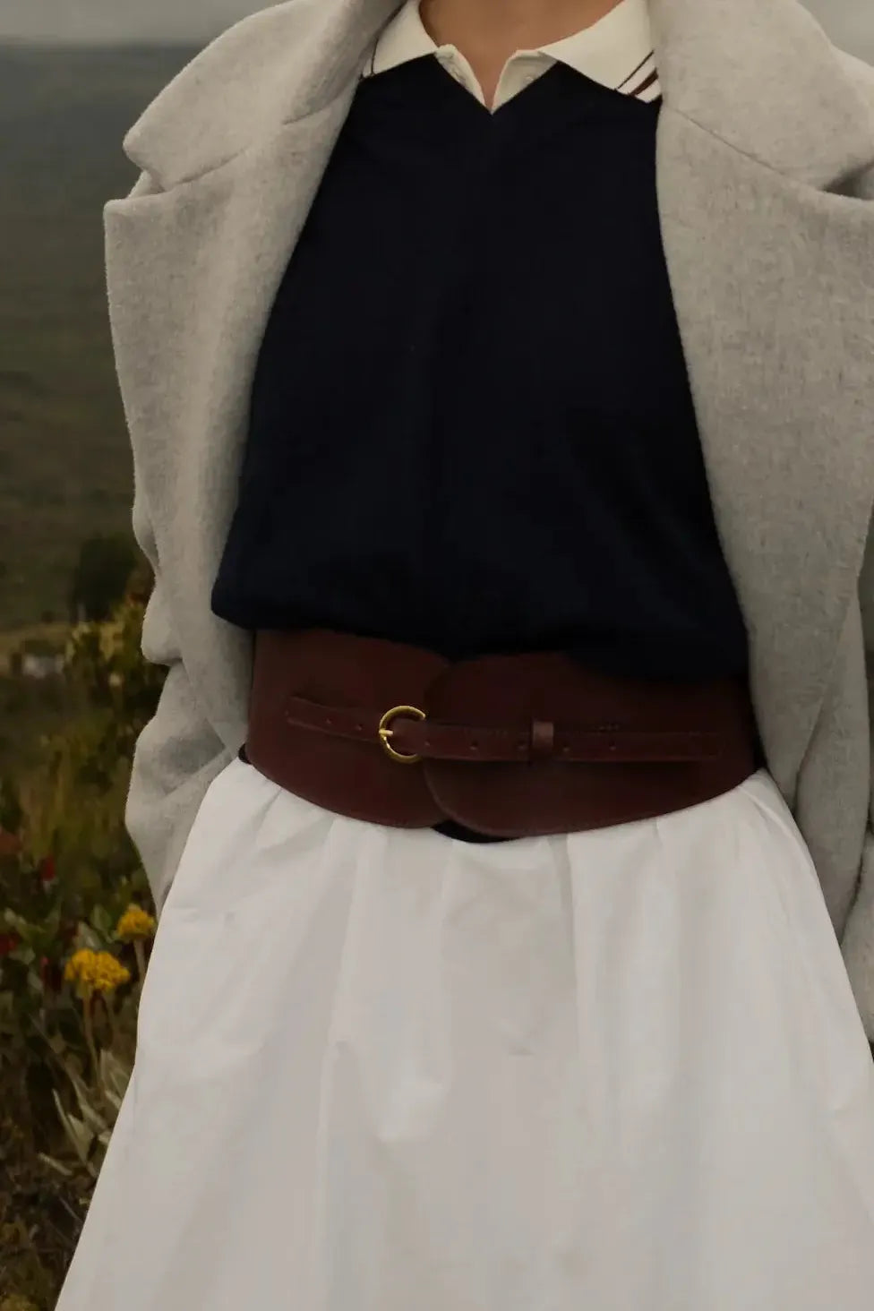 El Prologo - Burgundy Leather Belt