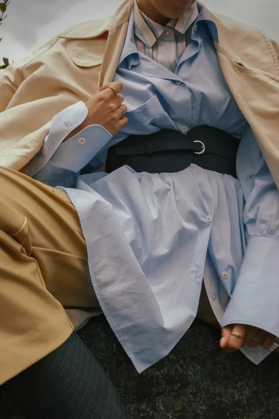 El Prologo - Navy Leather Belt