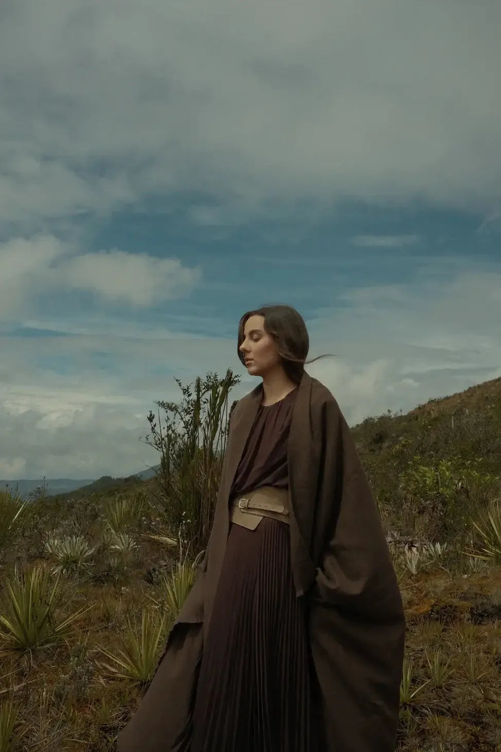 El Relato Almendra - Camel Suede Belt