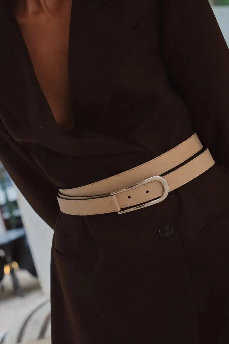 El Origen - Nude Leather Belt
