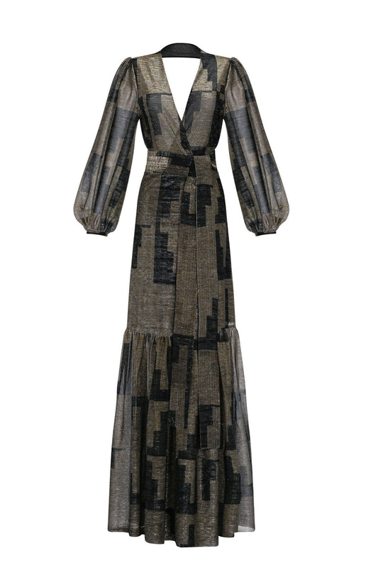 Paracas Andean Steps - Gray Dress