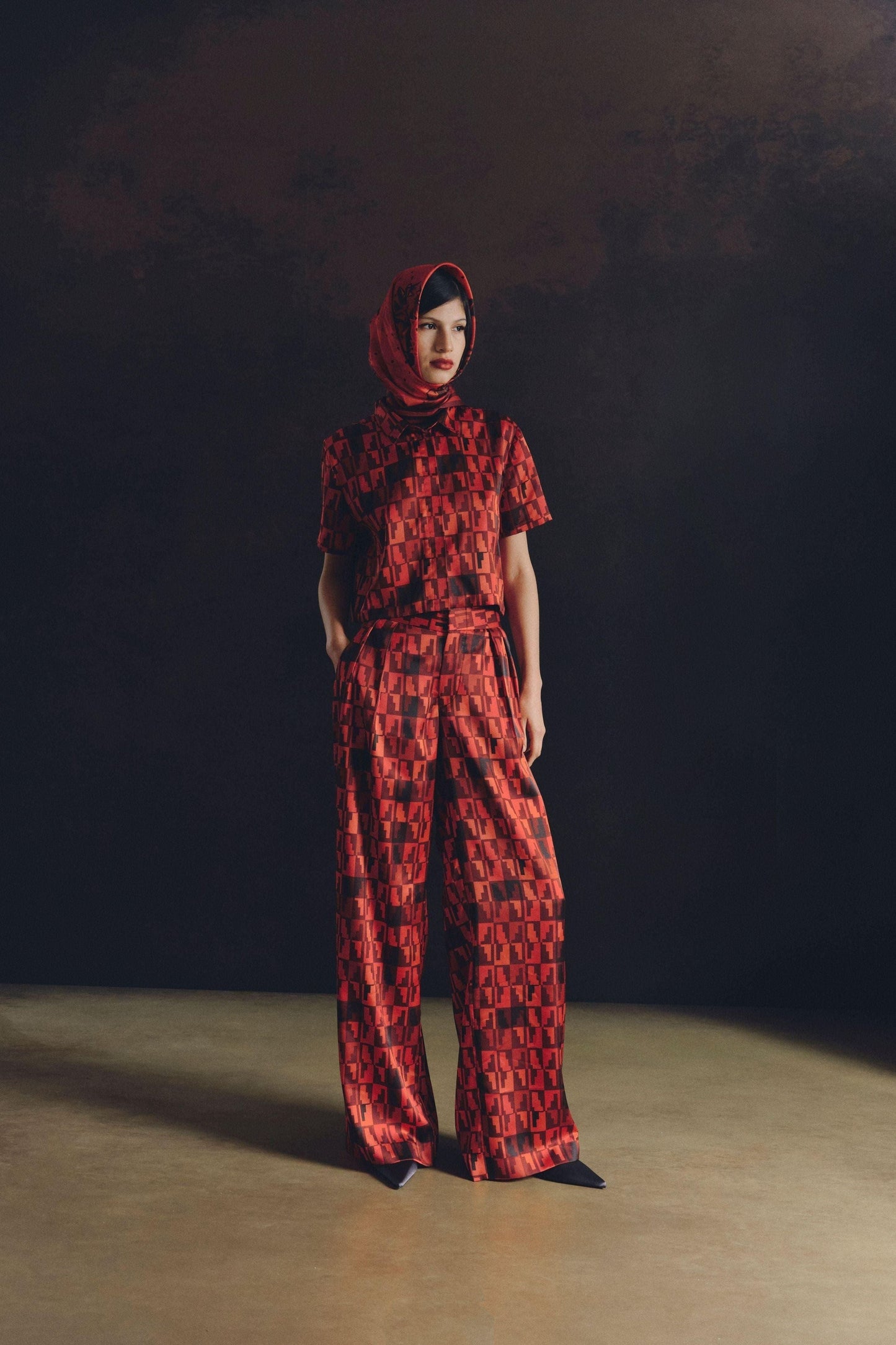 Classic Andean - Red Print Pants