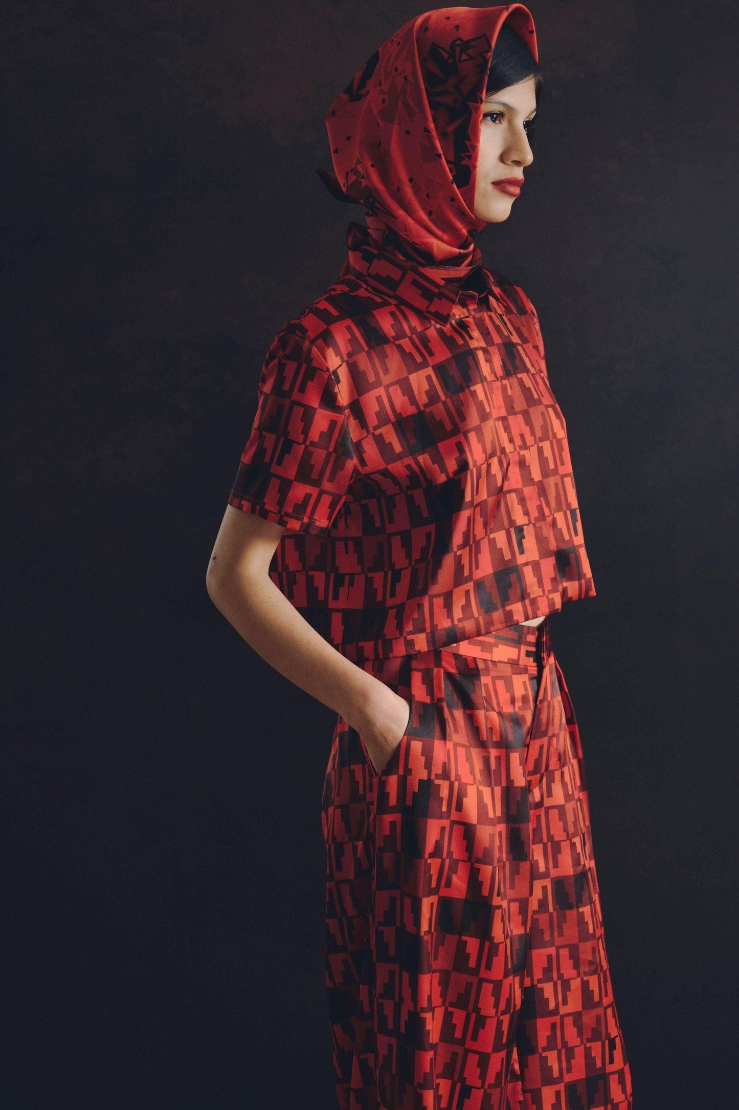 Classic Andean - Red Print Pants