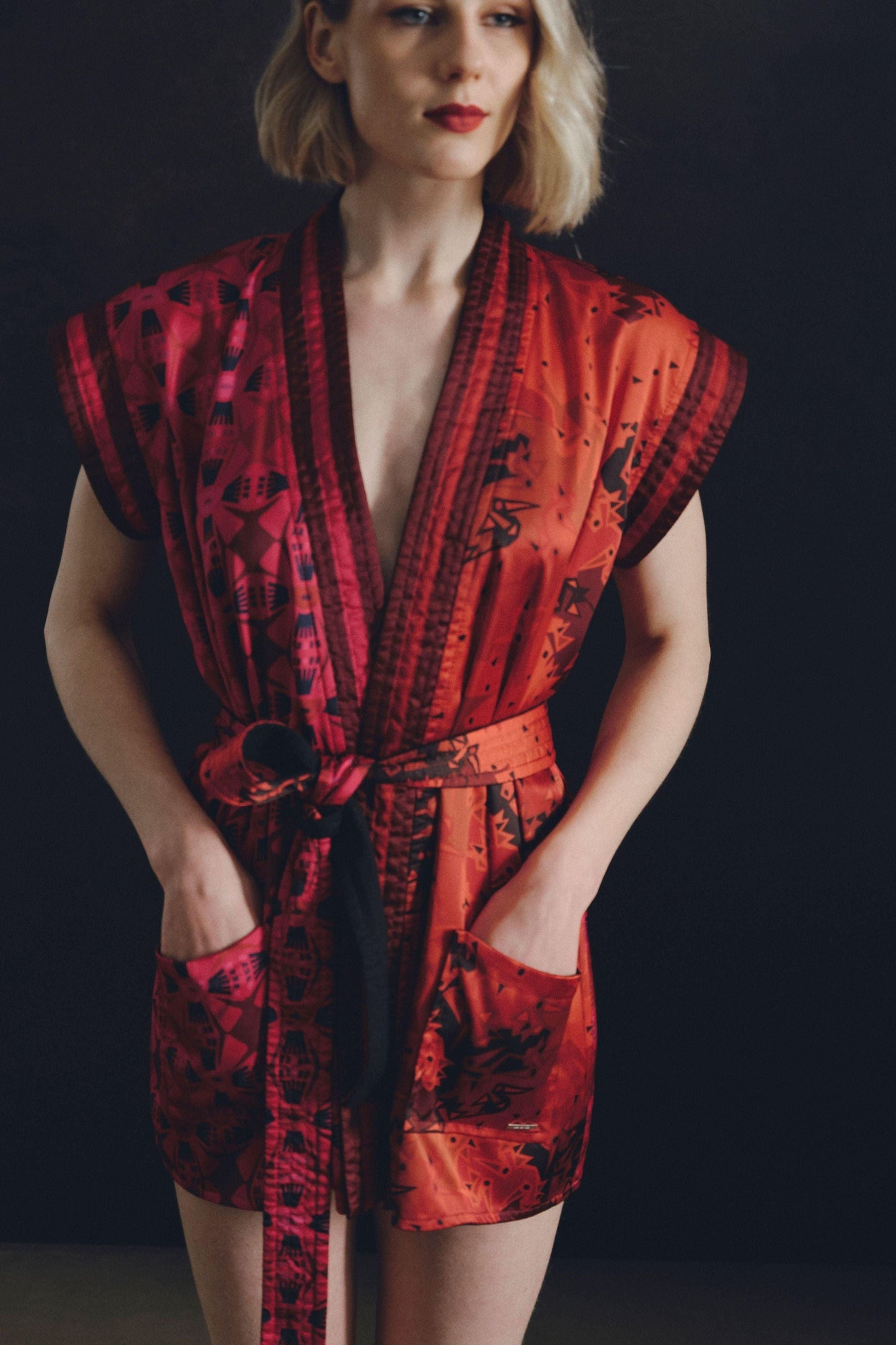 Inti & Pelican - Red Reversible Kimono
