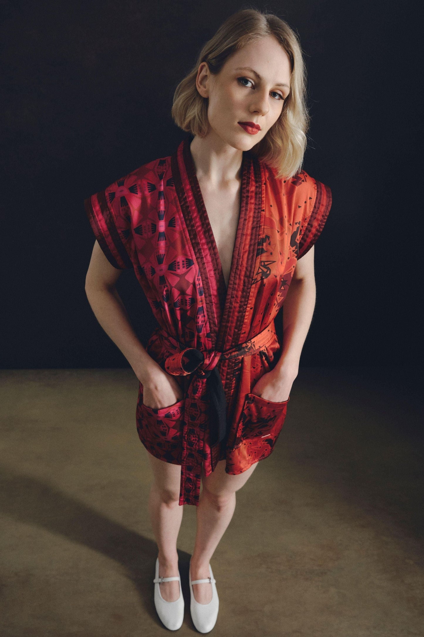 Inti & Pelican - Red Reversible Kimono