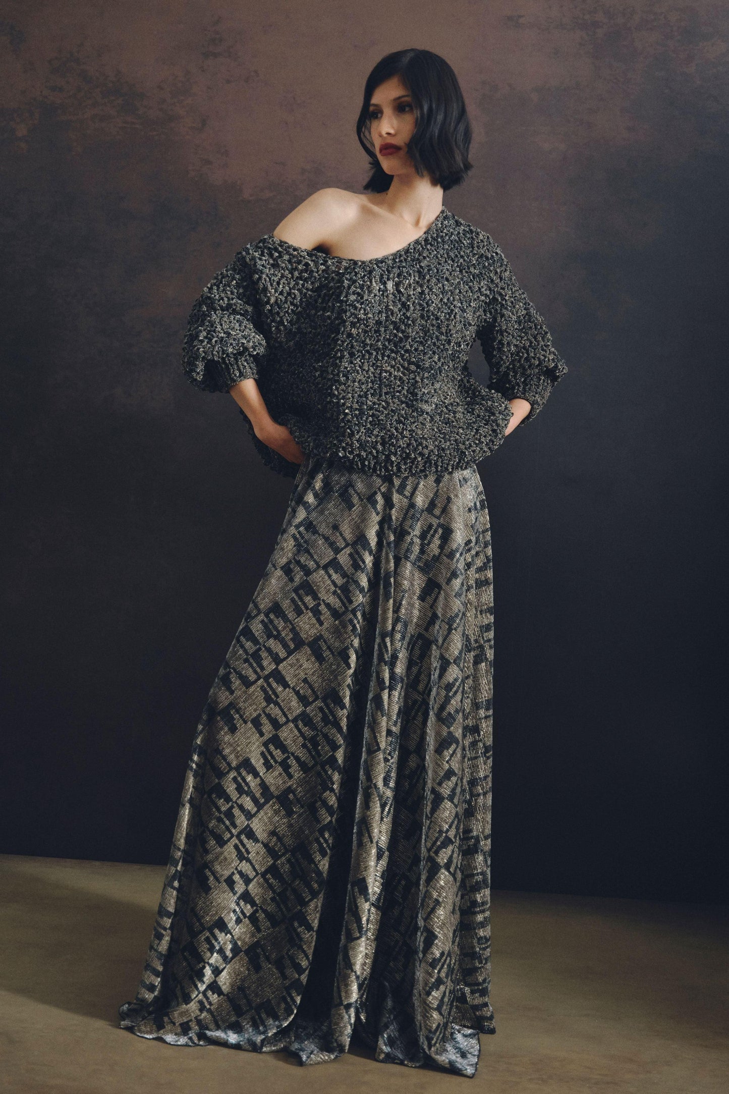 Le Grand Andean Steps - Gray Palazzo Pants