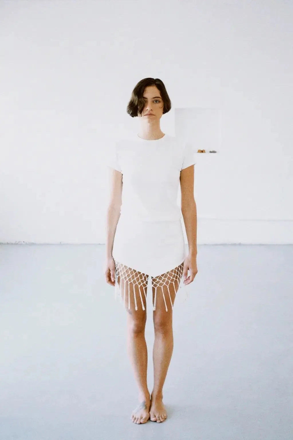 Ti Amo - Off-White Mini Skirt