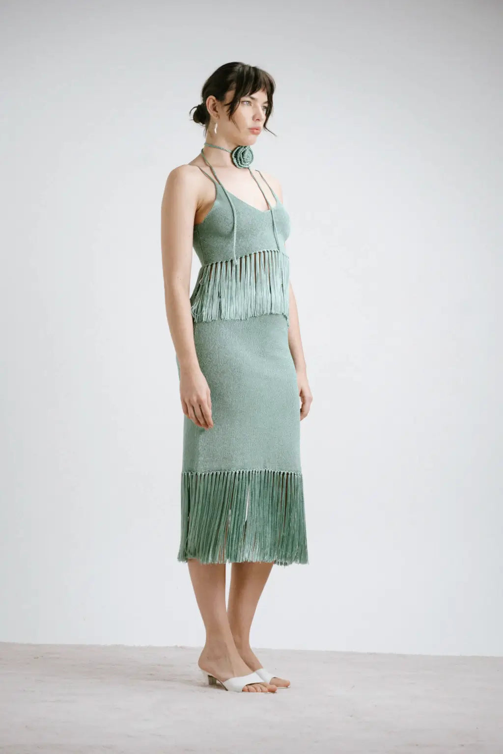 Nino - Aqua Midi Skirt