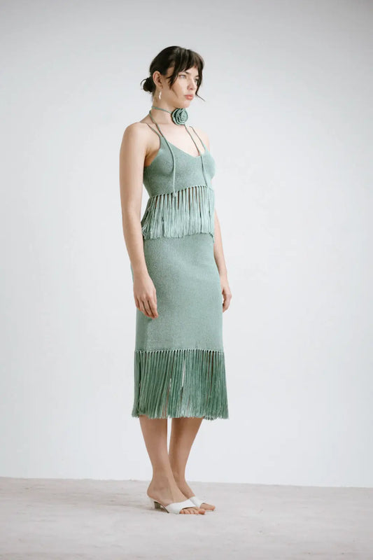 Nino - Aqua Midi Skirt