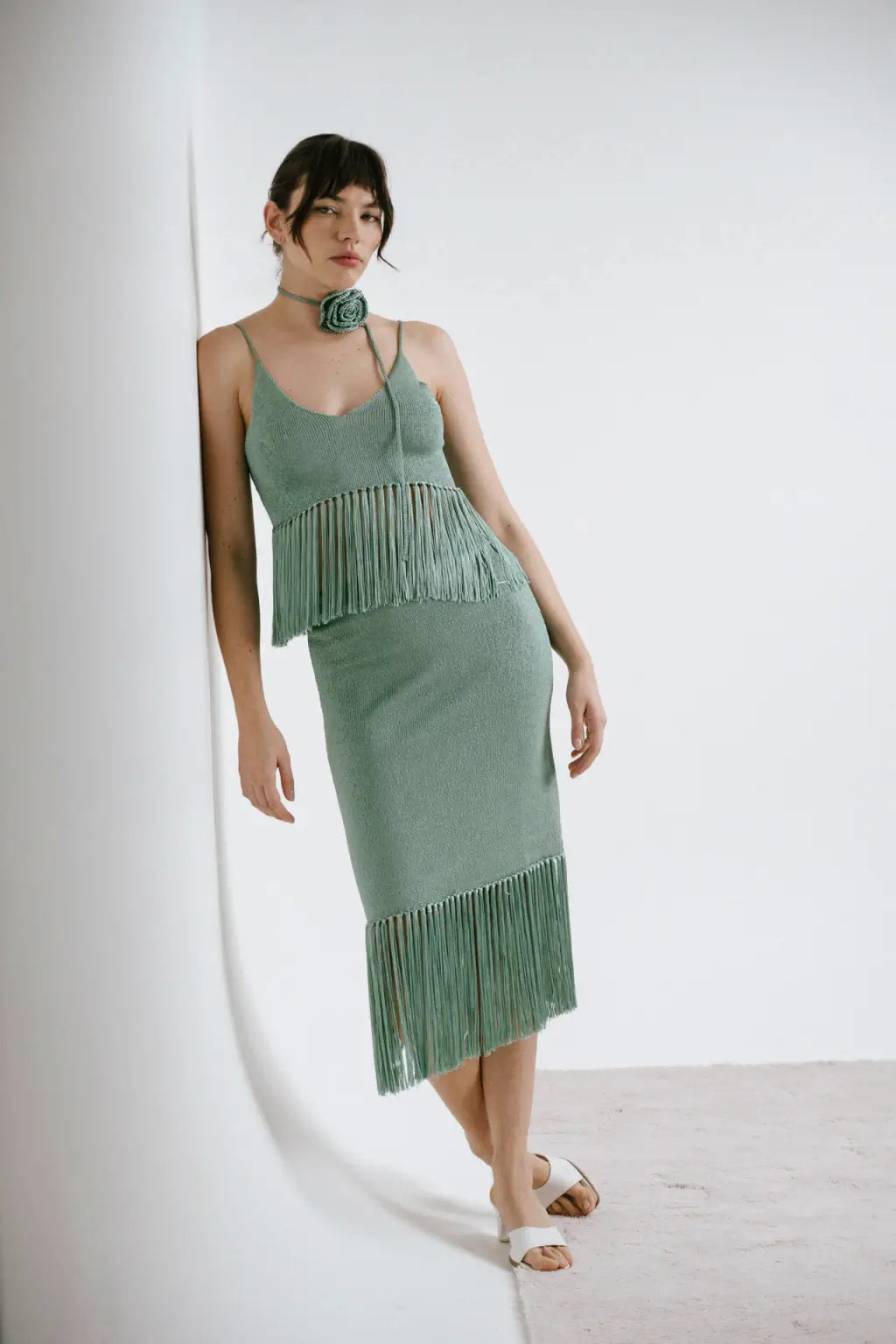 Nino - Aqua Midi Skirt