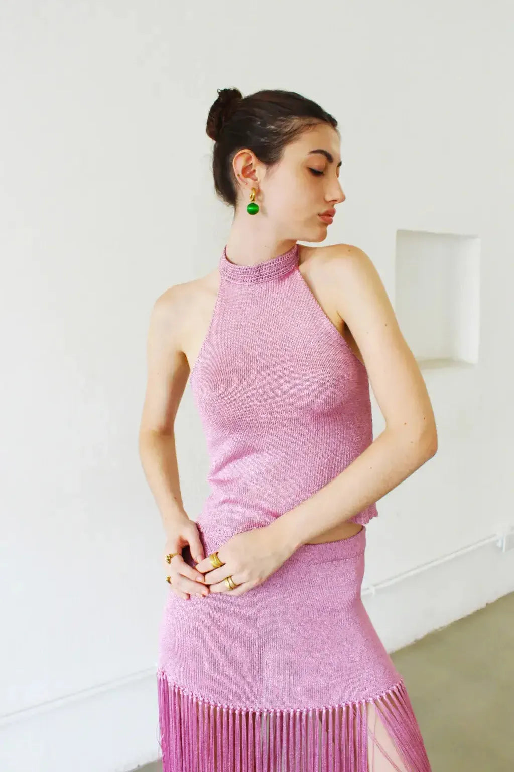 Pavone - Pink Halter Top