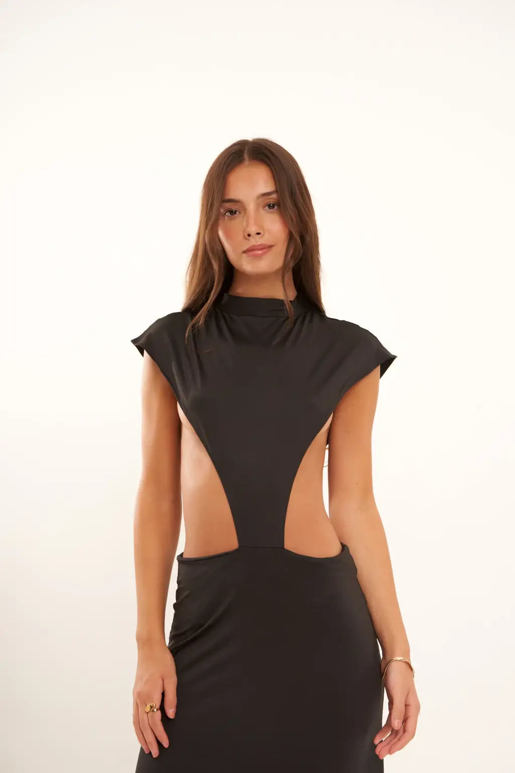 Frida - Black Cut-Out Dress