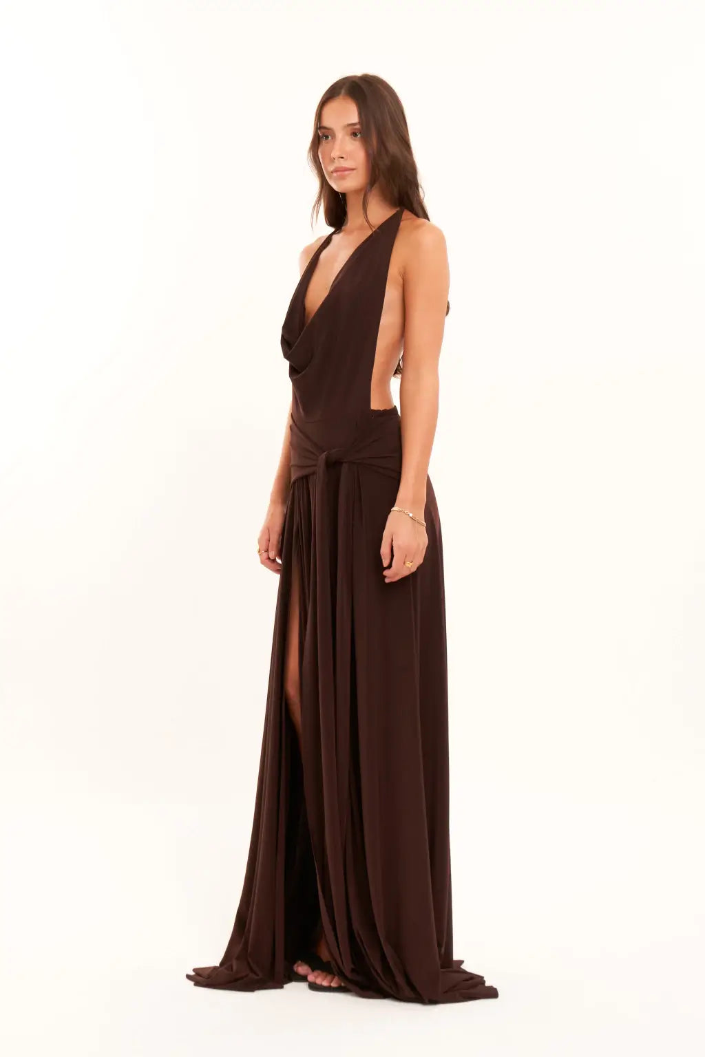 Tais - Brown Maxi Dress