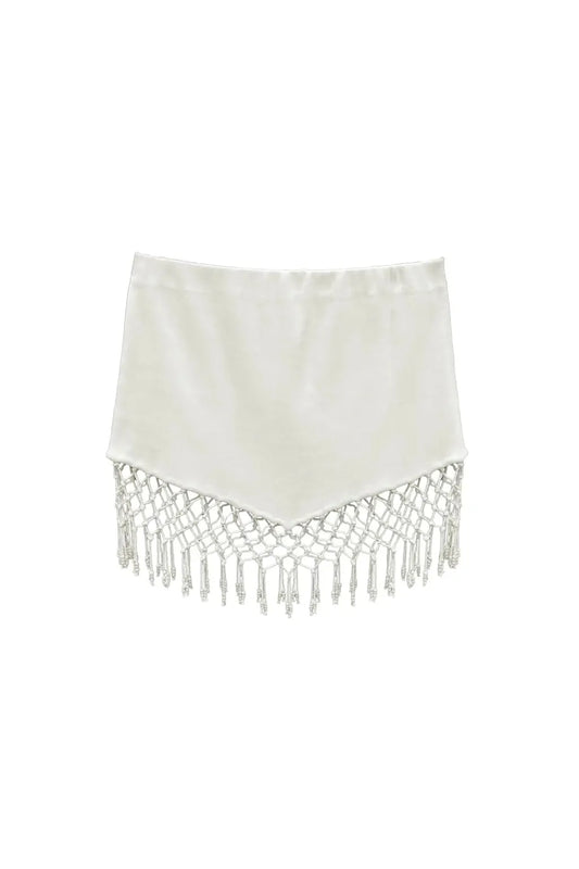 Ti Amo - Off-White Mini Skirt
