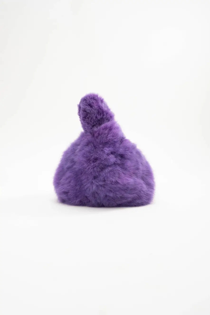 Raindrop - Purple Alpaca Handbag