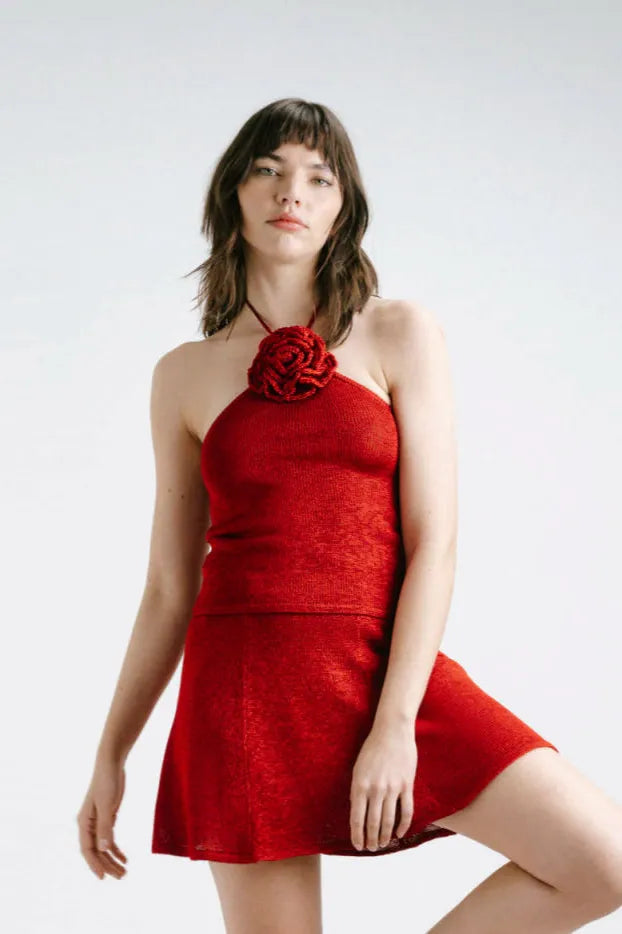 Florencio - Red Knit Top