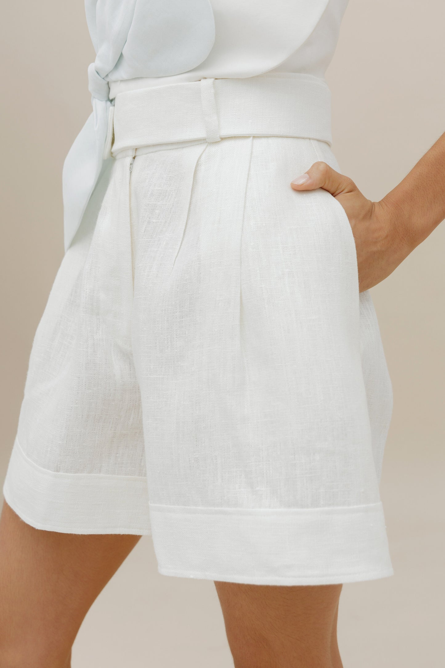 Costa - Tailored White Shorts