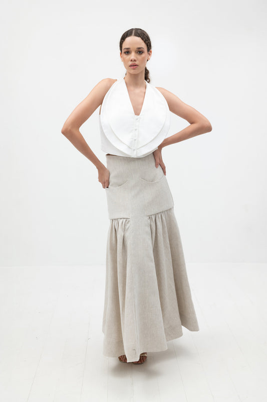 Noelle - Linen Maxi Skirt